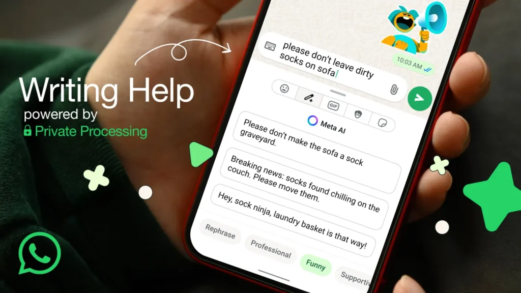 WhatsApp’s New ‘Writing Help’ AI Makes Messaging Smarter